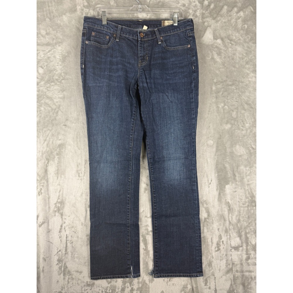 GAP Straight Leg Jeans Women's Size 12L Dark Wash Cotton Spandex